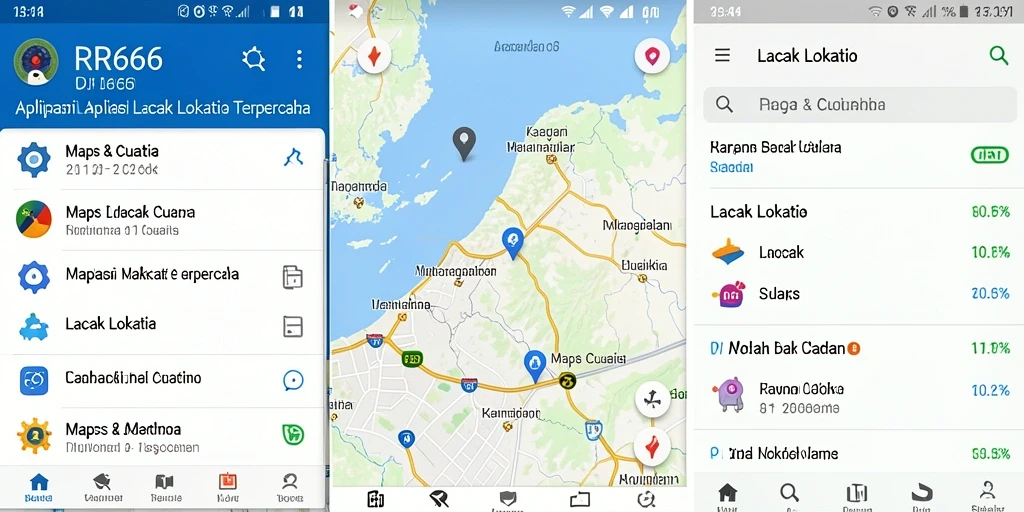 Tampilan antarmuka aplikasi Lacak Lokasi RR666 yang inovatif.