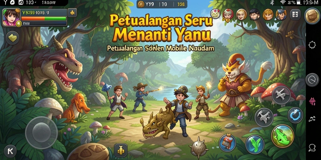 Tampilan antarmuka Y89 yang menarik dan fungsional dalam permainan Petualangan.