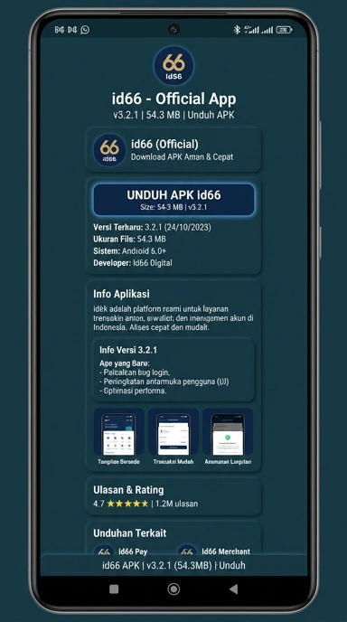 Tampilan halaman APK id66